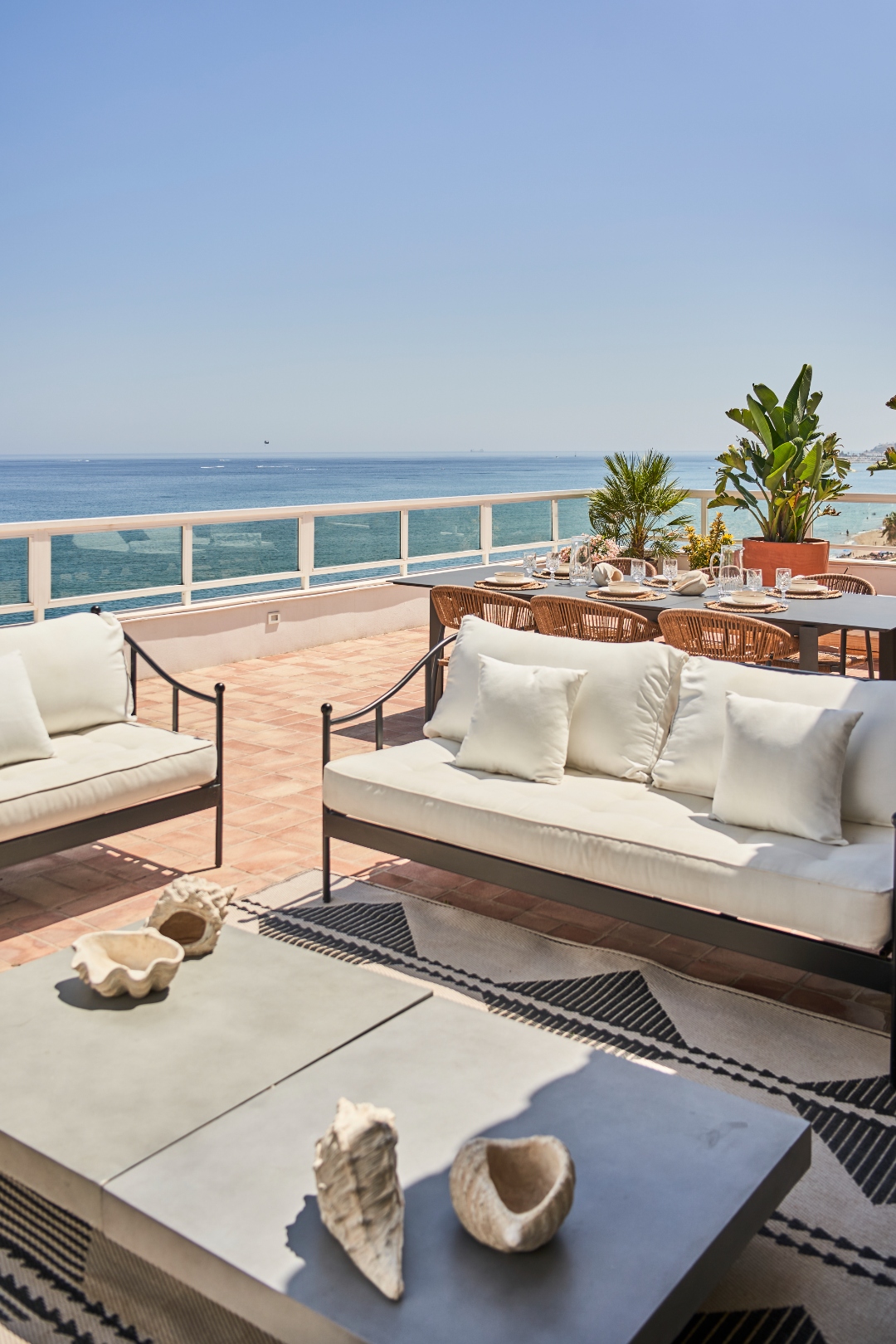 Terrace — lounge and dining, Fuengirola coast beyond